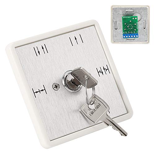 Interruptor de llave de cinco posiciones en aluminio cepillado duradero para puertas automáticas 3