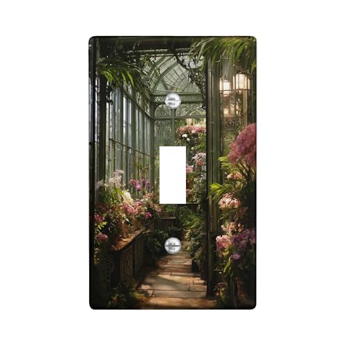 Piastre di copertura per interruttore della luce botanica della serra primaverile/coperture delle uscite, accenti da parete floreali da giardino per decorazioni domestiche, dimensioni standard