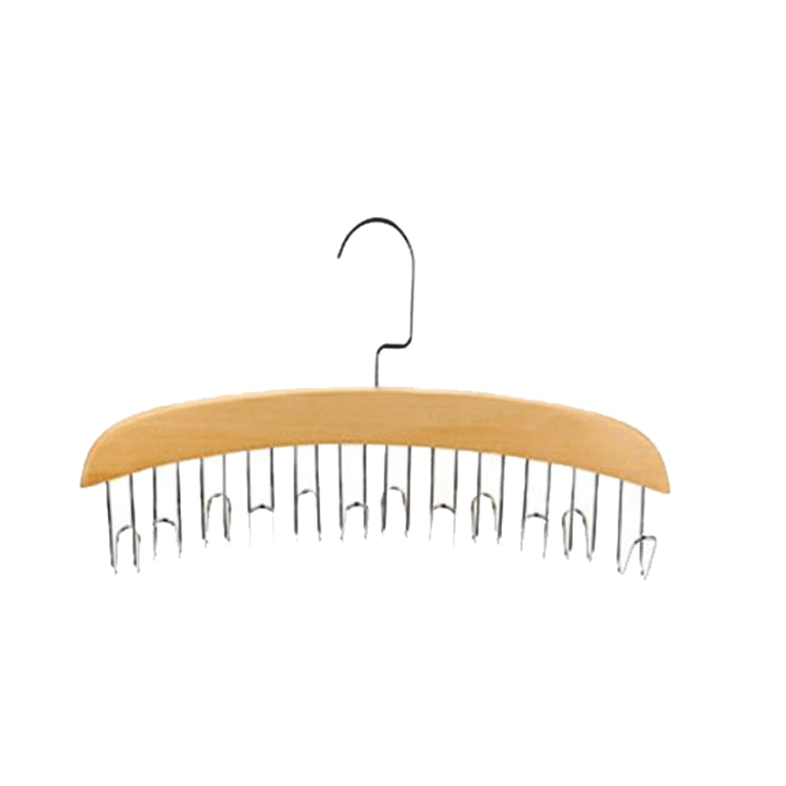 JINGYAN Standard Hangers Wood Belt Scarf Neckties Hanger Scarves Holder Metal Clothes Storage Rack Towel Shelf Closet Organizer Supplies