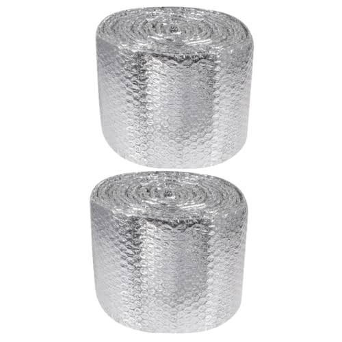 Angoily 2 Rolls Greenhouse Insulation Kit Multi-Purpose Reflective Foil Insulation for Ducts Roofs