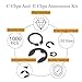 1000Pcs C Clips Assortment (M3-M28 19 Sizes) & E Clips Assortment Set (1.5mm-15mm 13 Sizes) | Black Carbon Steel Snap Rings Kit | Retaining Clip, Circlip, Fix-Rings for DIY/Industrial
