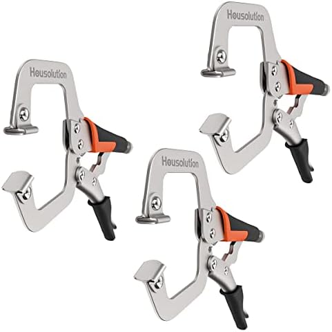 Housolution C Clamps, [3 Pack] 6Inch Face Clamps Welding Clamps, C-Clamp Locking Pliers with Swivel Pads, Heavy Duty C Clamps Set & Tool Vise Grip Wood Tools for Woodworking, Aligning, Welding