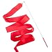 Eforstore 4M Dancing Ribbon Streamer Dance Baton Gym Rhythmic Ribbons with Wand Art Artistic Gymnastics Ballet Twirling Rod Stick for Women Girls Kids (Red)