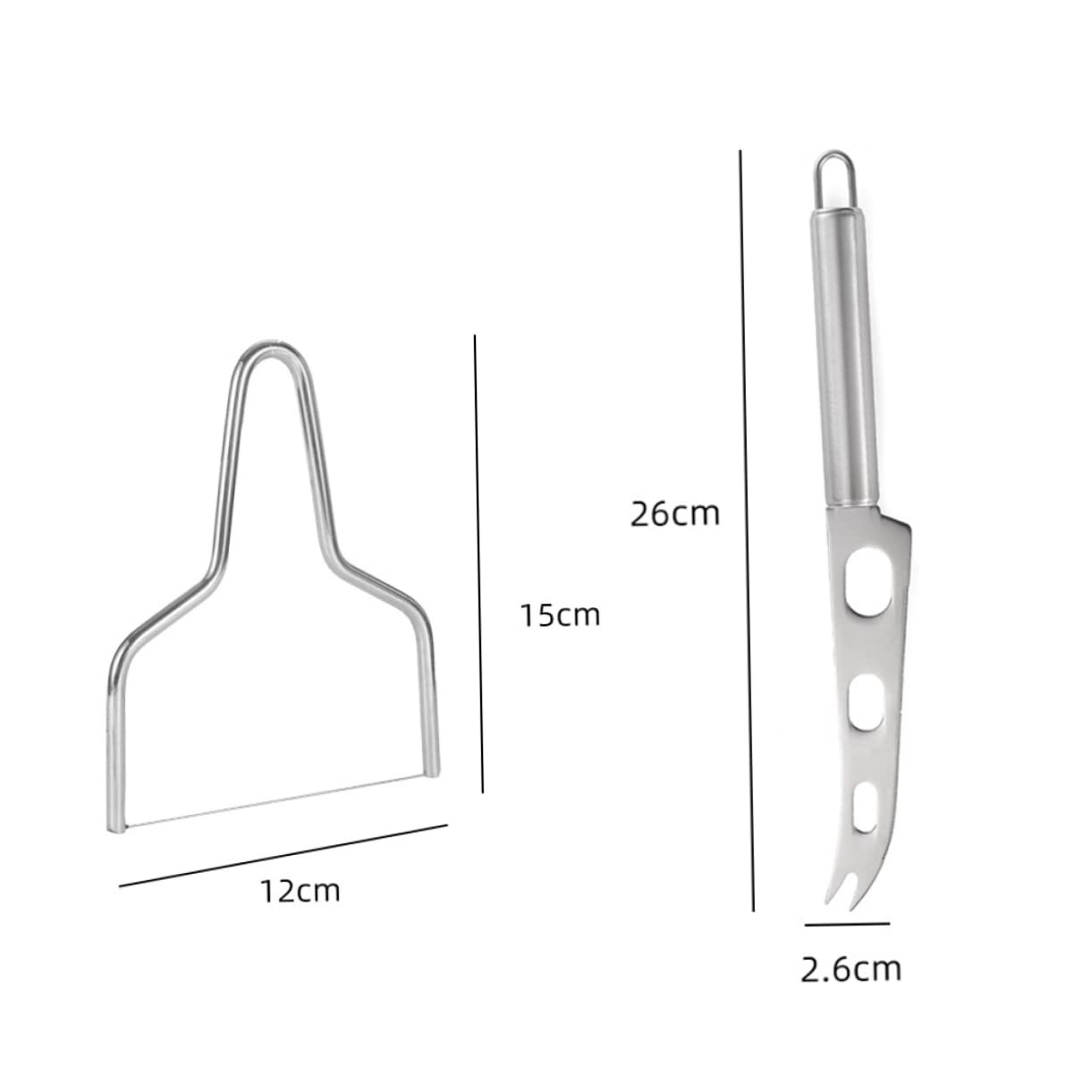 GLEAVI 1 Set Stainless Steel Combined Cheese Butter Cutter Set Slicer Knife for Effortless Cheese Cutting and Spreading Lightweight Easy to Clean Kitchen Essential