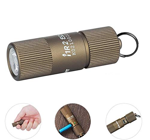 Olight i1R 2 EOS Desert Tan 150 Lumens Tiny Rechargeable Keychain Flashlight EDC