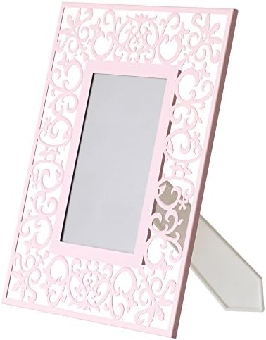 Ikea Paper Cut Style Pink Scroll Lace Cut Out Picture Photo Frame Flowers Vines Wall Table 4 X 6"