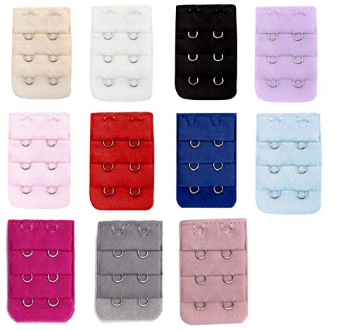 Accessorio lingerie Kissa - 1 prolunga per reggiseni, 2 ganci, con scollatura a 2 ganci, 3,5 x 5 cm, blu scuro, Taglia Unica