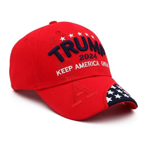 MAGA Hat Trump Hat Make America Great Again Donald Trump Hat Geschenk Stickerei Verstellbare Baseballkappe .. Keephat-Rot M/L