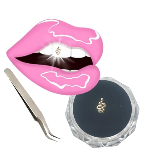 Image of CHAMON Tooth Gem,8K Gold Snake Hip-Hop Style Professional Smile Aesthetic | High-quality,Lead-free, Curvature conforms to tooth surface