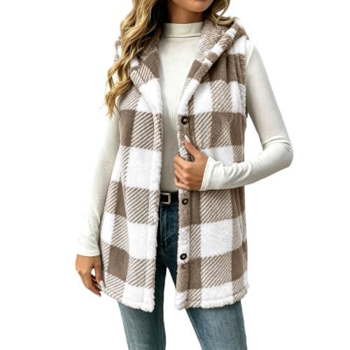 Sweater Vest Women Soft Warm Button Down Fuzzy Light Weight Jackets - image 2