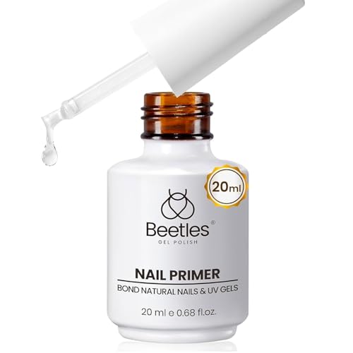 Image of Beetles 20ml Nail Primer for Gel Nail Polish, Hema Free Dehydrator and Primer Bond Acid-Free Fast for Acrylic & UV Gel Gift for Women