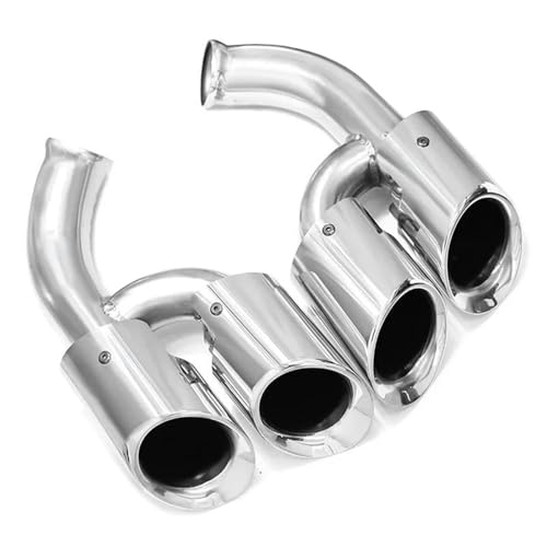 Tuyau d'échappement en acier inoxydable pour Cayenne 2015 2016 2017 style GTS argent