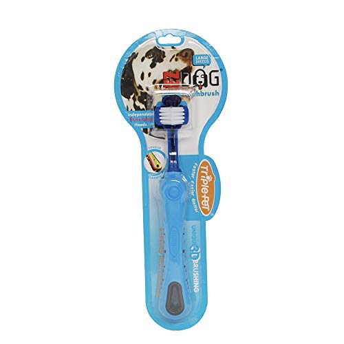 EZDOG Three Sided Toothbrush for Dogs | Dental Care for Dogs for Fresh...