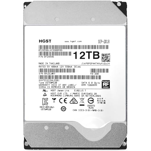 大容量HDD HGST 12TB 3.5インチ SATA ハードディスク Amazon | HGST 12TB hdd 3.5インチ,ハードディスク 7200rpm