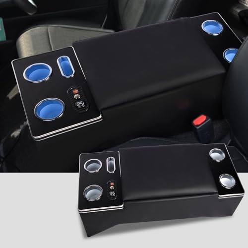 YESHMA コンソールボックス ハイエース 200系 専用アームレスト 標準S-GL 1型〜7型ガソリン ディーゼル 適用 センターコンソールボックス肘置き ドリンクホルダー スマートコンソール LED付き USBポート付き ICH Amazon | YESHMA コンソールボックス ハイエース 200系 専用