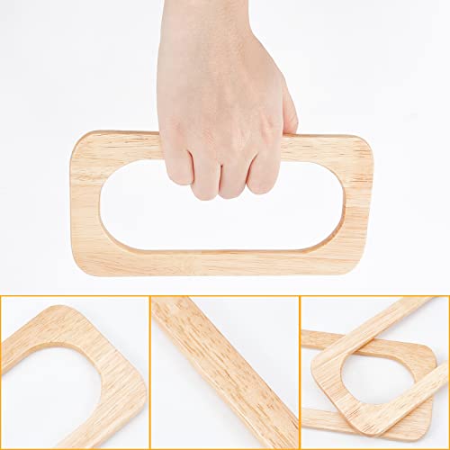 WADORN 4pcs Wooden Purse Bag Handles - Image 3