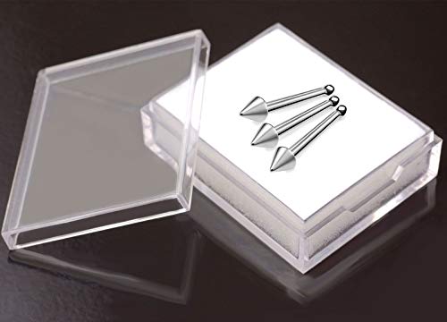 Bodyjewellery NOSE STUD A017 ST 20G 2MM CONE L3 3Pcs 20G 0.8Mm Nose Stud Bone Straight Bar Nostril Ring Surgical Stainless Steel 2Mm Cone Spike thumb #2