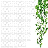 YIPFEN 50 Pezzi Clip Autoadesivi per Piante Rampicanti, Parete per Piante Autoadesiva, Ganci per Piante Rampicanti e Clip Supporto Piante Autoadesive, Ganci Adesivo Filo di Serracavi (Bianco)