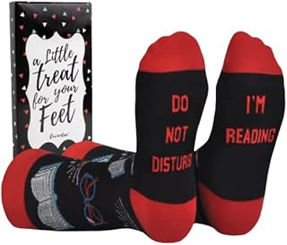 Cavertin Women's Cat Mom Dog Mom Book Novelty Socks with Gift Box