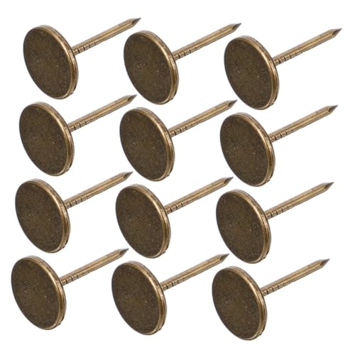 GALPADA 150piezas Tachuelas De Cabeza Plana De Bronce Estilo Vintage para Decoración Interior y Tapicería De Muebles