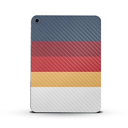 Image of MightySkins Carbon Fiber Skin Compatible with Apple iPad 10.9 inch 10th Gen (2022) Full Wrap Kit - Vintage Lines | Protective, Durable Textured Carbon Fiber Finish | Easy to Apply | Made in The USA