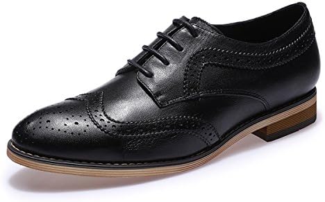 Mona flyingWomen's Leather Perforated Lace-up Oxfords Brogue Wingtip Derby Shoes for ladies Women Black