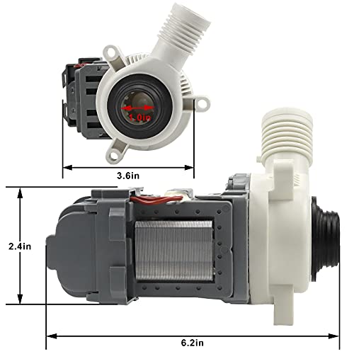 image for TOMOON W10276397 Washer Drain Pump for Whirlpool Kenmore Mayt-ag Washi