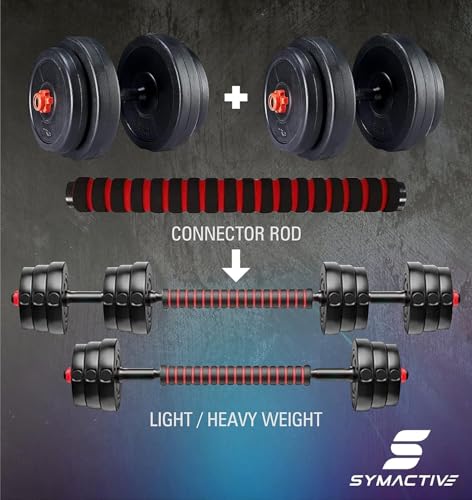 Amazon Symactive 20 Kg 3-in-1 Convertible Dumbbells - Image 6