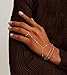 HABIKIP Silver Plated Plated Hand Chain Bracelets for Women, Finger Ring Bracelet Layered 14K Gold Plated bead Non Tarnish Trendy Simple Jewelry for Women