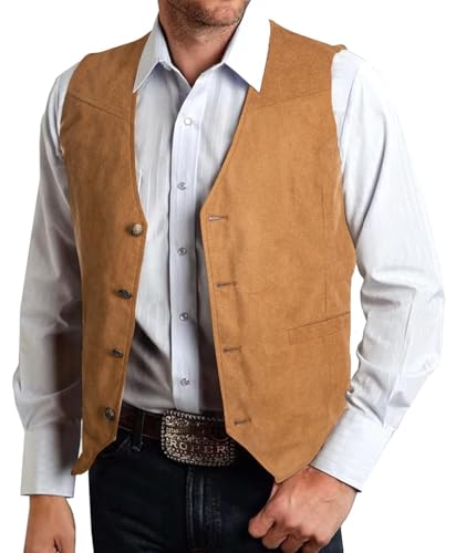 Gilet de costume homme col en V idéal pour un style décontracté chic au bureau