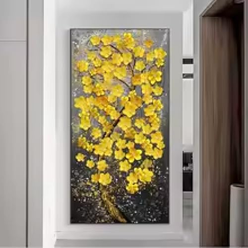 Impression art mural arbre d'argent peinture sur toile moderne 60x120cm
