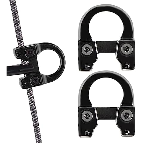 Archery Compound Bow D Loop Serving, D Ring Buckle Release Nocking Loop,Release Aids（Black Cover