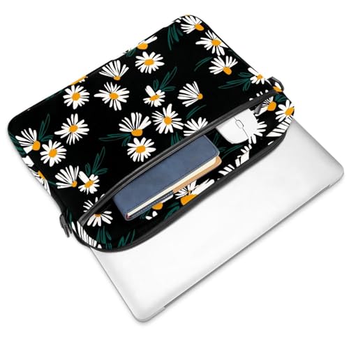 Evita arañazos con el maletín de laptop de margaritas de 14 pulgadas 2