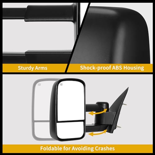 DWVO Towing Mirrors Compatible with 2014-2018 Chevy Silverado GMC Sierra by DWVO - Used condition - Image 2