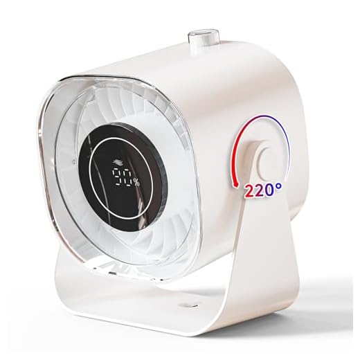 CARONSORT Desk Fan, Small Fans for Bedroom, Mini Fan 6 Inches,Table Air Circulator Fans for Desk, Rechargeable Battery Operated Fan with 100 Speeds, 220° Adjustable Tilt, 28 db Low Noise, White