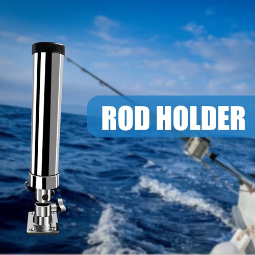 Cost-Effective Fishing Rod Holder Set, Pack of 2 Fishing Rod Holder for Boat, 316 Stainless Steel Adjustable Fishing Pole Holder, Marine Deck Mount Trolling Rod Holder for Boat Ship Yacht by Mojiate - Used condition - Image 3