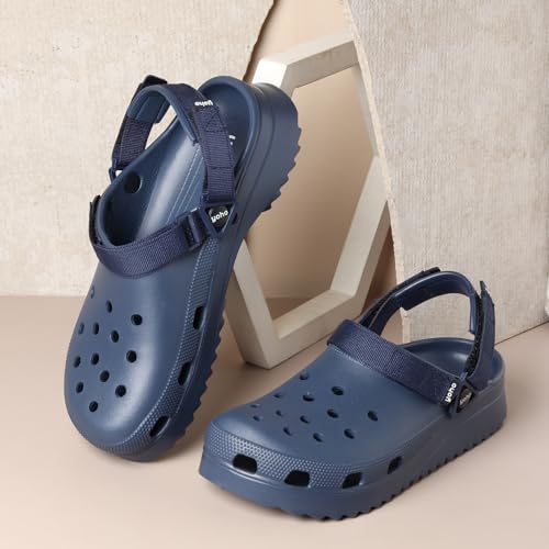 Image of YOHO Hacker Clogs for Men | Waterproof Monsoon Footwear & Rainy Shoes | Adjustable Strap Cushioned Sandals