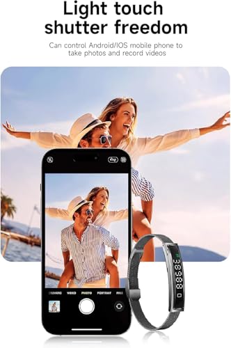 Image of Health Smart Bracelet,Fitness Tracker with Heart Rate, Sleep Monitoring, Blood Oxygen, Step Counting for iOS and Android, No Subscription Fee, Waterproof(Silver)