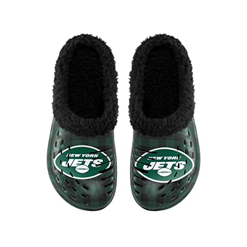 FOCO New York Jets NFL Mens Sherpa Lined Buffalo Check Clog - S by FOCO - Used condition - Image 4