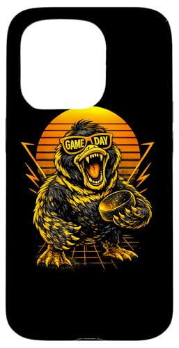 Funny Hockey Duck Game Day Vintage Shirt Fans �X�}�z�P�[�X iPhone 15 Pro �p