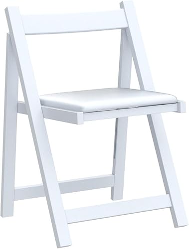Miniatura 6 de FUNROLUX Sillas de comedor plegables de madera con asientos acolchados, paquete de 2 sillas plegables para mesa de cocina, eventos, fiestas, jardín,
