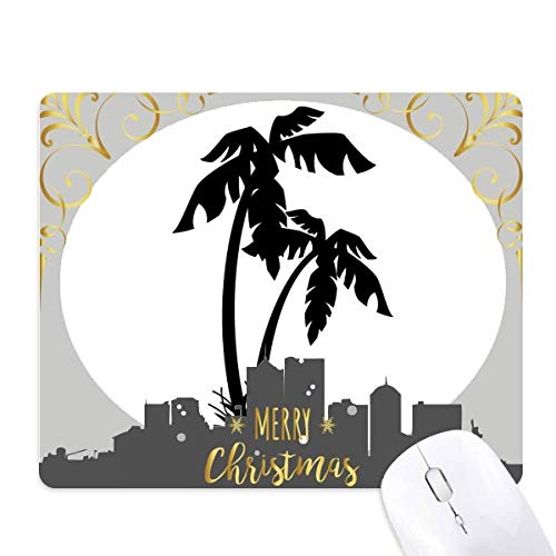 Tapis de souris cocotier black beach silhouette la nuit de noël pour créer une ambiance