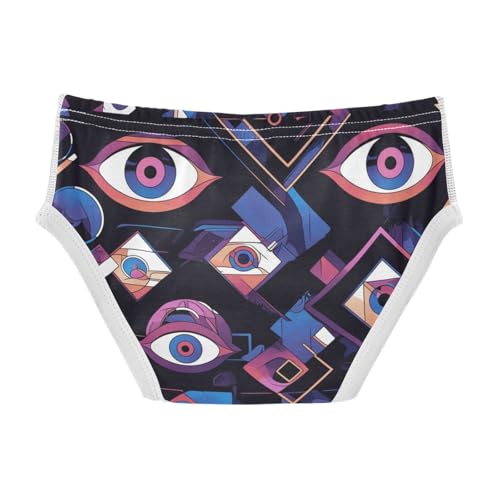 KLL Evil Eye Circle White Obsidian Toddler Boys' Cotton Underwear Briefs Cute Undies2