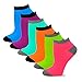 Fashion Dress Socks for Women 9-11 Low Cut Ankle Socks School Uniform 12 Pairs (Dots and Circles)