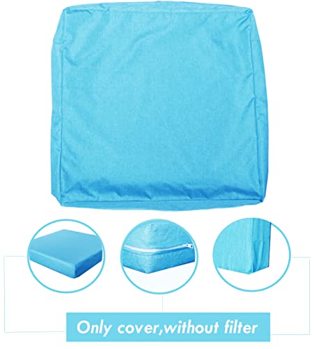 Youngseahome Patio Seat Cushion Covers,Washable Slip Covers Replacement,Waterproof Outdoor Furniture Chair Cushion Pillow Seat Cover For Couch,Garden,Sofa,Aqua,22"×20"×4"(4 Covers Only) #TOP4