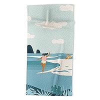 Toalla De Playa Grande 70x35 Pulgadas – Estampado Vintage De Cerezas, Microfibra Suave Y Absorbente