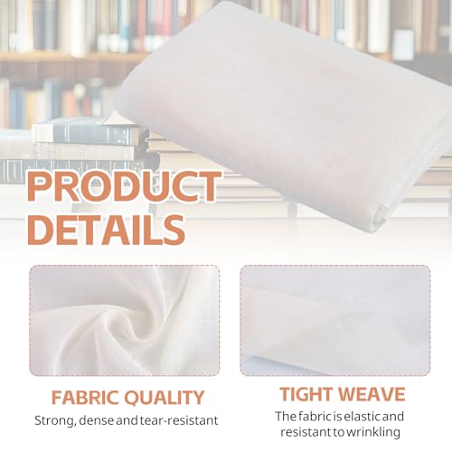 Buchbindetuch, 3 Stück Buchreparaturtuch Weißer Buchbindetuch Buchstoff Buchbinderleinen Kits Buchbinder Set für Buchbindung Buchreparatur DIY Bastelarbeiten