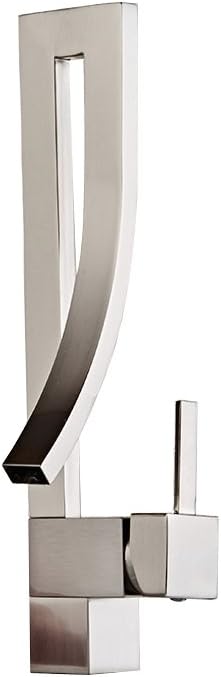 Unique Design Single Handle Vessel Sink Bathroom Basin Faucet, Brushed Nickel