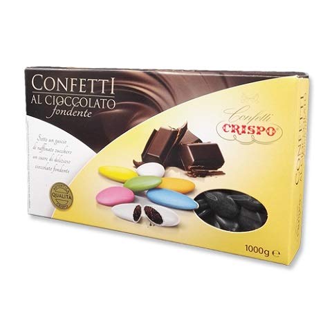 Confetti Neri Cioccolato Fondente, 1Kg, Crispo