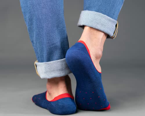 Image of SockSoho Premium Loafer Cotton Socks for MEN - (COLOR: Multicolor | Loafer Length | 7-12 UK Size)